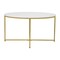 Flash Furniture Hampstead Collection Coffee and End Table Set - White Marbled Laminate Top & Brushed Gold Crisscross Frame, 3 Piece Table Set NAN-CEK-1787-MRBL-GG - alternate 10